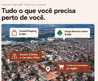 Mapa de localização do Portal da Mantiqueira em Taubaté